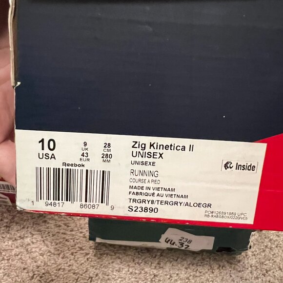 NWT REEBOK BRAIN DEAD x ZIG KINETICA 2 'Mad Science - Aloe Green' SZ 10 US MEN - Picture 9 of 10